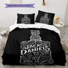 Jack Daniels Whiskey Bottle Black White Sketch Print Duvet Cover Set 3 Pieces Vintage Alcohol Art Bedding Bedroom Decor Without Pillow Core Comforter