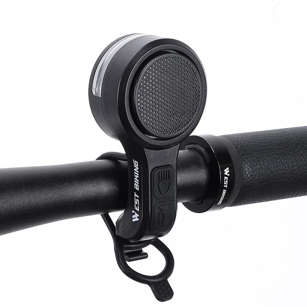 USB перезаряжаемый детский велосипедный электрический звонок, водонепроницаемый портативный велосипедный звонок со светом, детский громкий