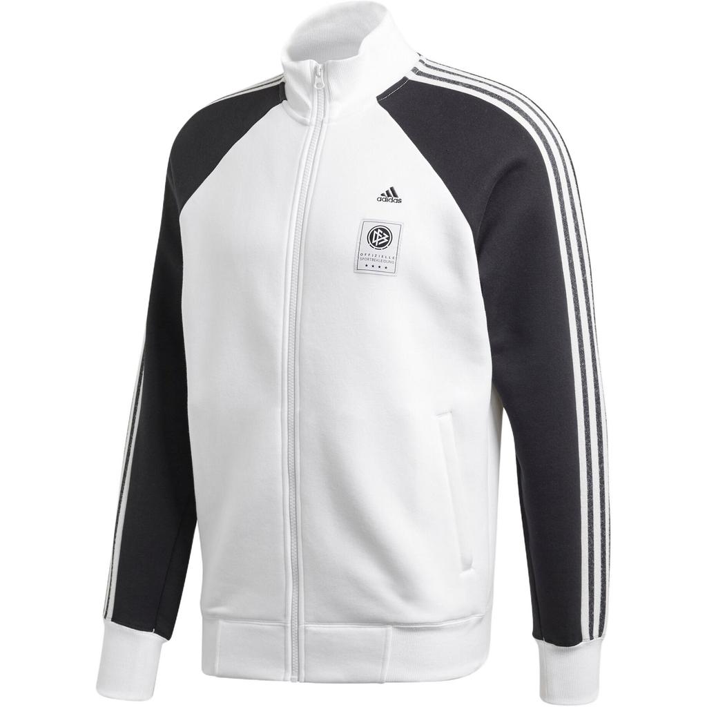 adidas Dfb Icons Color Block Stand воротник длинный рукав молния куртка мужская куртка белая FI1469