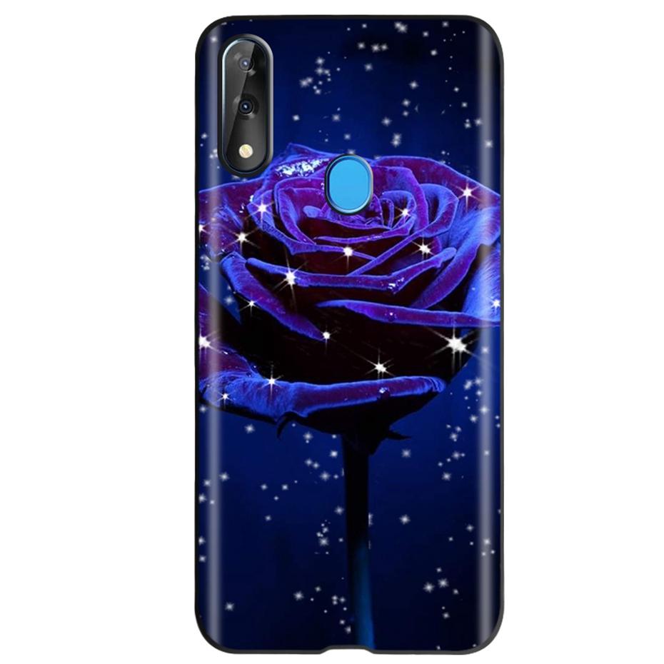 Чехол для ZTE Blade V10 Модный Цветочный Узор Сердце Чехлы для Телефона Для ZTE Blade V10 Vita V 10 Черный Силиконовый Мягкий TPU Бампер