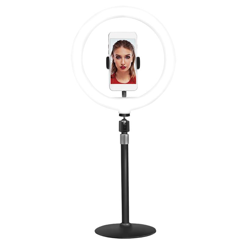 LED ring lamp LogiLink tripod height 40cm BT remote control for smartphone