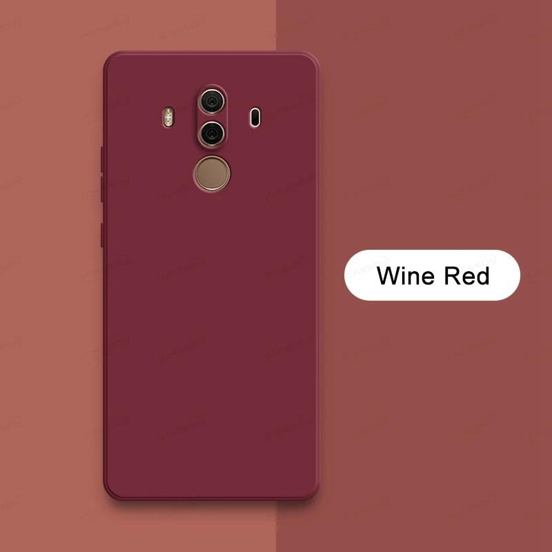 Квадратный чехол из жидкого силикона для Huawei Mate 9 10 20 Lite 30 40 0 Pro Мягкая задняя крышка Mate10 Mate 20X Mate40 40E Mate0 Pro Чехол