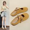 Lightweight and Breathable Retro French Flat-bottomed Slippers Women's 2025 New Spring Versatile One-pedal Slippers