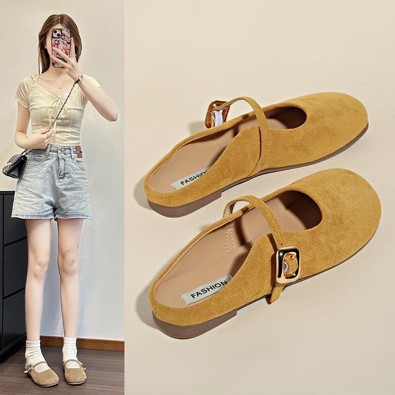 Lightweight and Breathable Retro French Flat-bottomed Slippers Women's 2025 New Spring Versatile One-pedal Slippers