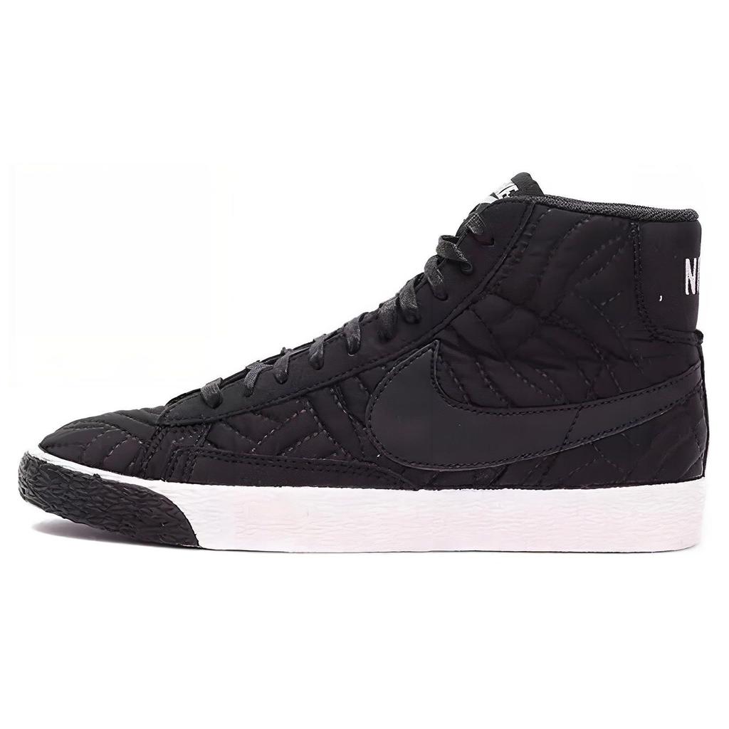 Nike Blazer Mid Premium Cushioning Durable High-Top Skate Shoes Women Skate Shoes Black White 857664-001
