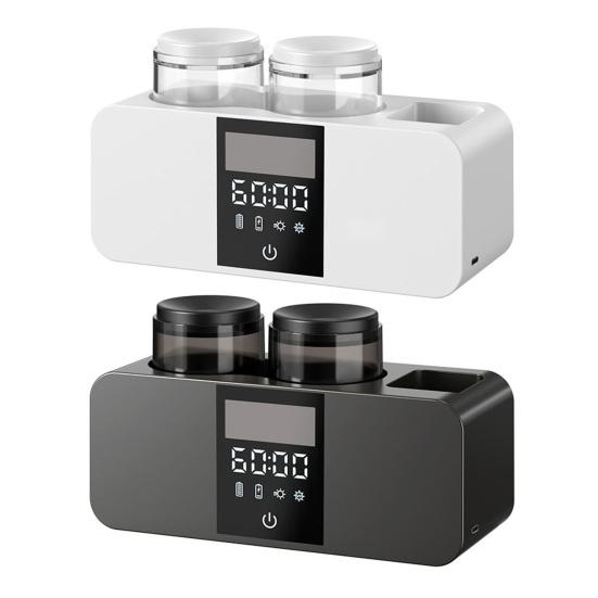 Перезаряжаемый держатель для зубных щеток с УФ-светом, цифровым дисплеем, большой емкостью, простой установкой, настенный органайзер для зубных щеток