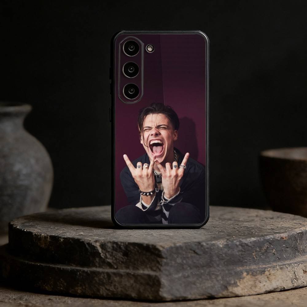 Чехол для телефона R-Rock Y-Yungblud для Samsung Galaxy A91,80,73,72 ,71,53,52,32 ,31,22,21s,20, Мягкий черный чехол