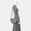 [Pre-Owned] Gate Small Gray Leather Shoulder Bag - Very Good #1XJKNAC