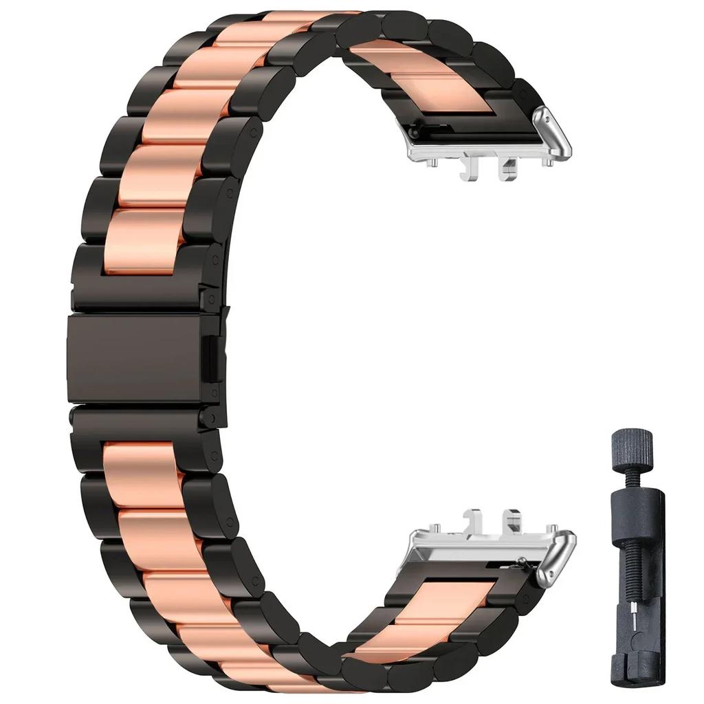 Ремешок из нержавеющей стали для Samsung Galaxy Fit 3, металлический браслет, роскошный деловой ремешок для Samsung Galaxy Fit3 SM-R390, аксессуары