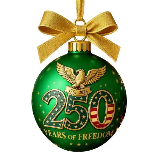 United States 250th Anniversary Ornament 250th Anniversary Acrylic Christmas Ball Ornament Patriotic Christmas Tree Hanging Decor