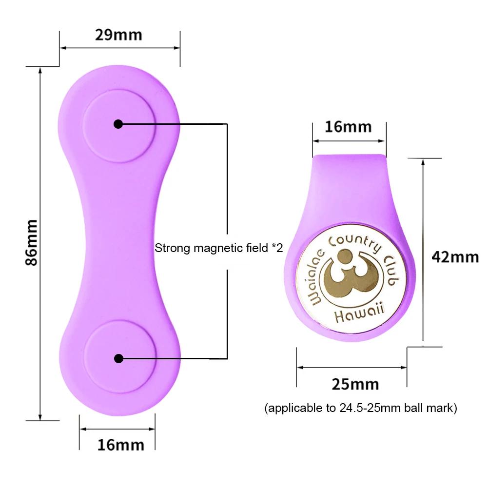 Silicone Golf Hat Clip Ball Marker Holder for Position Calibrating with Magnet