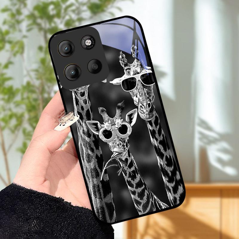For Motorola Moto G15 Case Coque For Motorola MotoG15 Phone Case Luxury Tempered Glass Phone Cover G 15 Camera Protective Shell