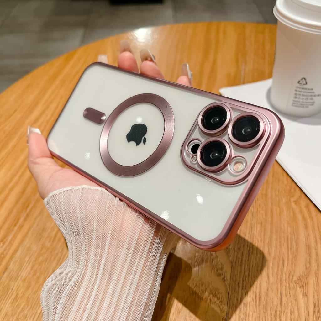 Роскошный магнитный чехол для Magasfe с беспроводной зарядкой для iPhone 15 14 Plus 13 12 11 Pro Max, прозрачный мягкий силиконовый чехол с матовым покрытием