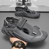 2025 Summer New Roman Vacation Casual Beach Shoes Hole Shoes Breathable Bag Head Sandals Men's Sandals Soft Sole