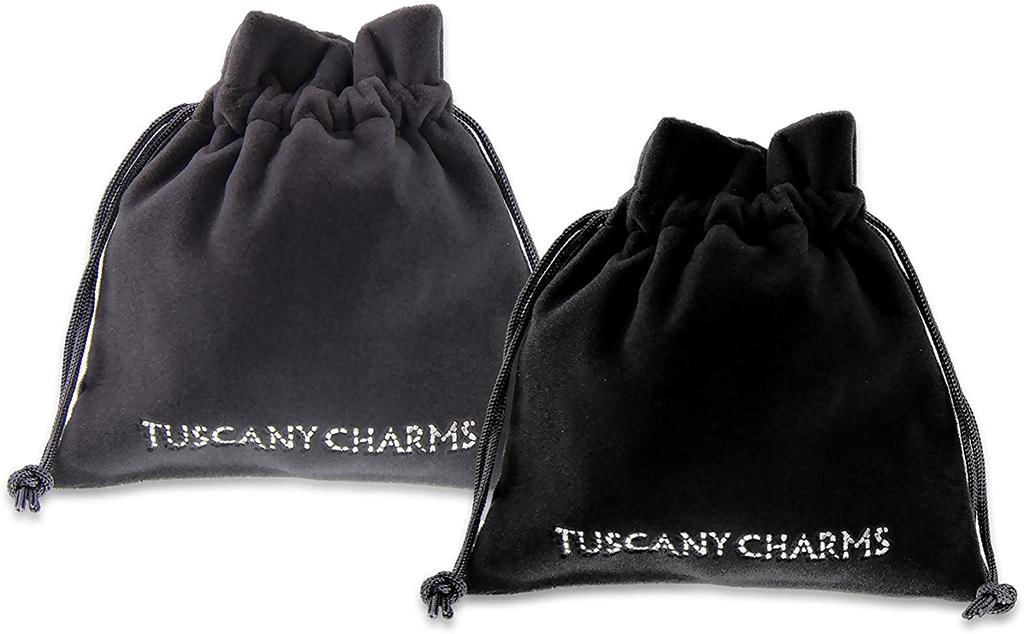 Tuscany charms sterling silver black enamel bead