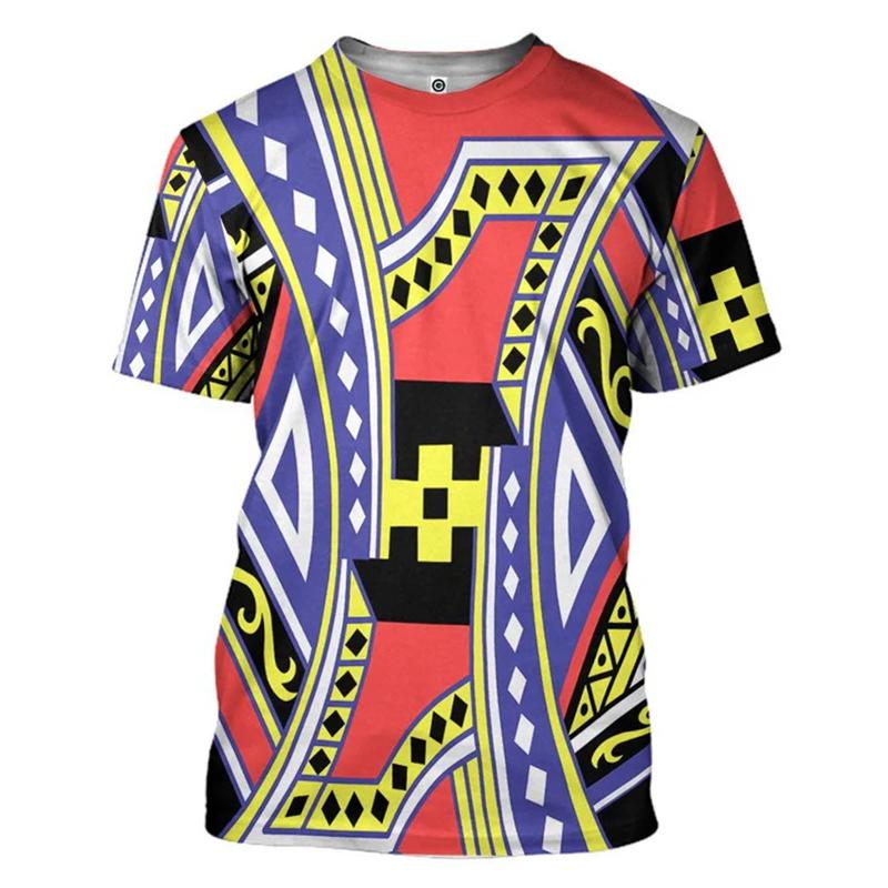 Косплей Смешной Костюм Покер Т-shirt 3D Печатный Мужская Футболка Харадзюку Y2k Мода Короткий Рукав Парная Футболка Летняя Уличная Одежда