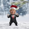 Рождественское украшение Трампа 2D акриловое зеркало заднего вида автомобиля подвеска мультфильм Трамп рождественская елка украшение для двери рюкзака