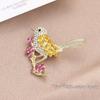 Chinese Colored Zircon Magpie Brooch - Cute Statement Pin for Suits & Coats