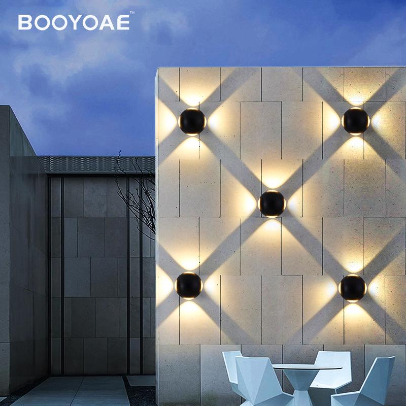 Уличный настенный светильник LED лампа для террасы на крыльце Современный молдинг для внешней стены Садовый светильник для номера дома Водонепроницаемый настенный светильник