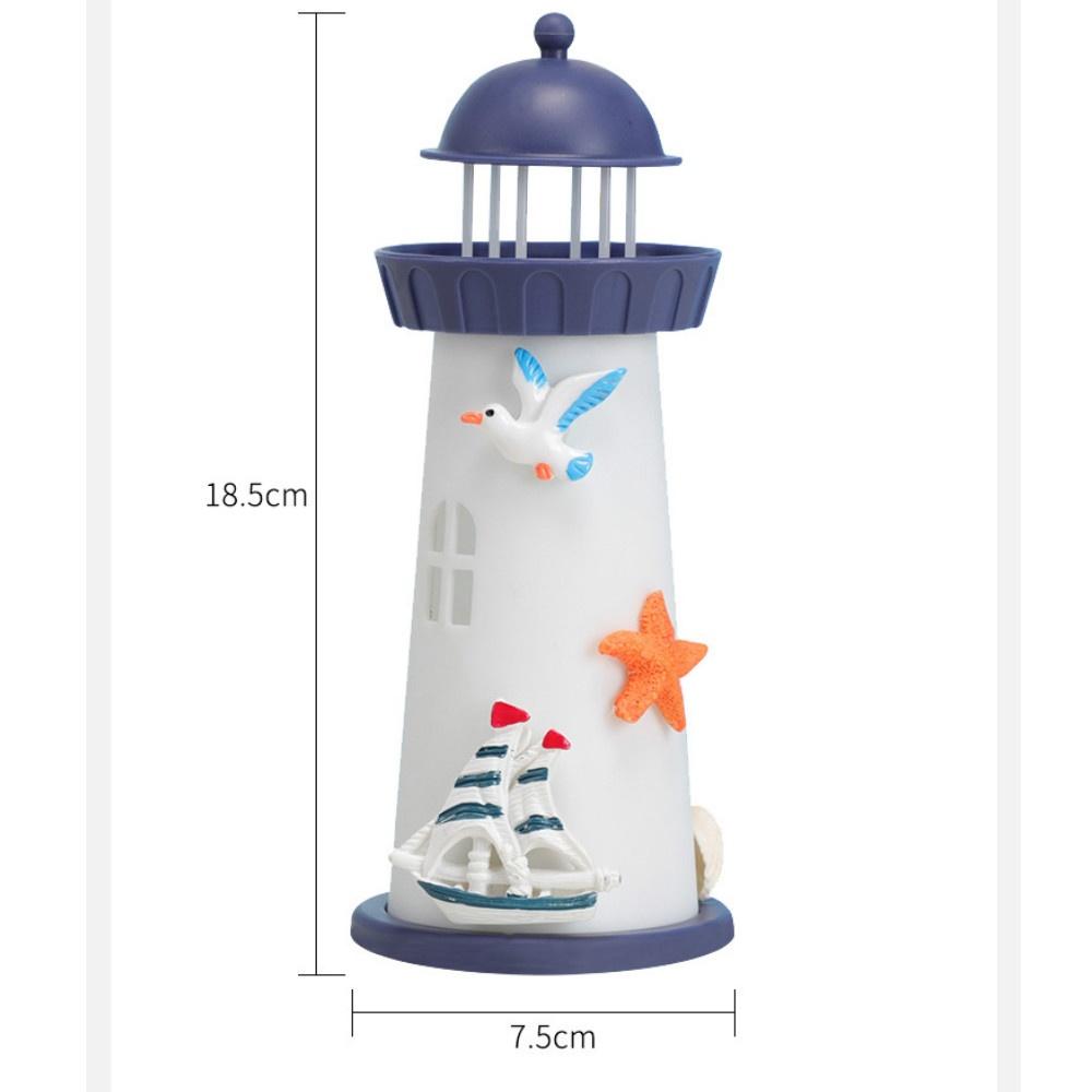 Океанский маяк Креативные украшения Ночной свет Ремесла Светящиеся настольные украшения в средиземноморском стиле