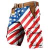 Мужские рабочие шорты с принтом Дня независимости и несколькими карманами