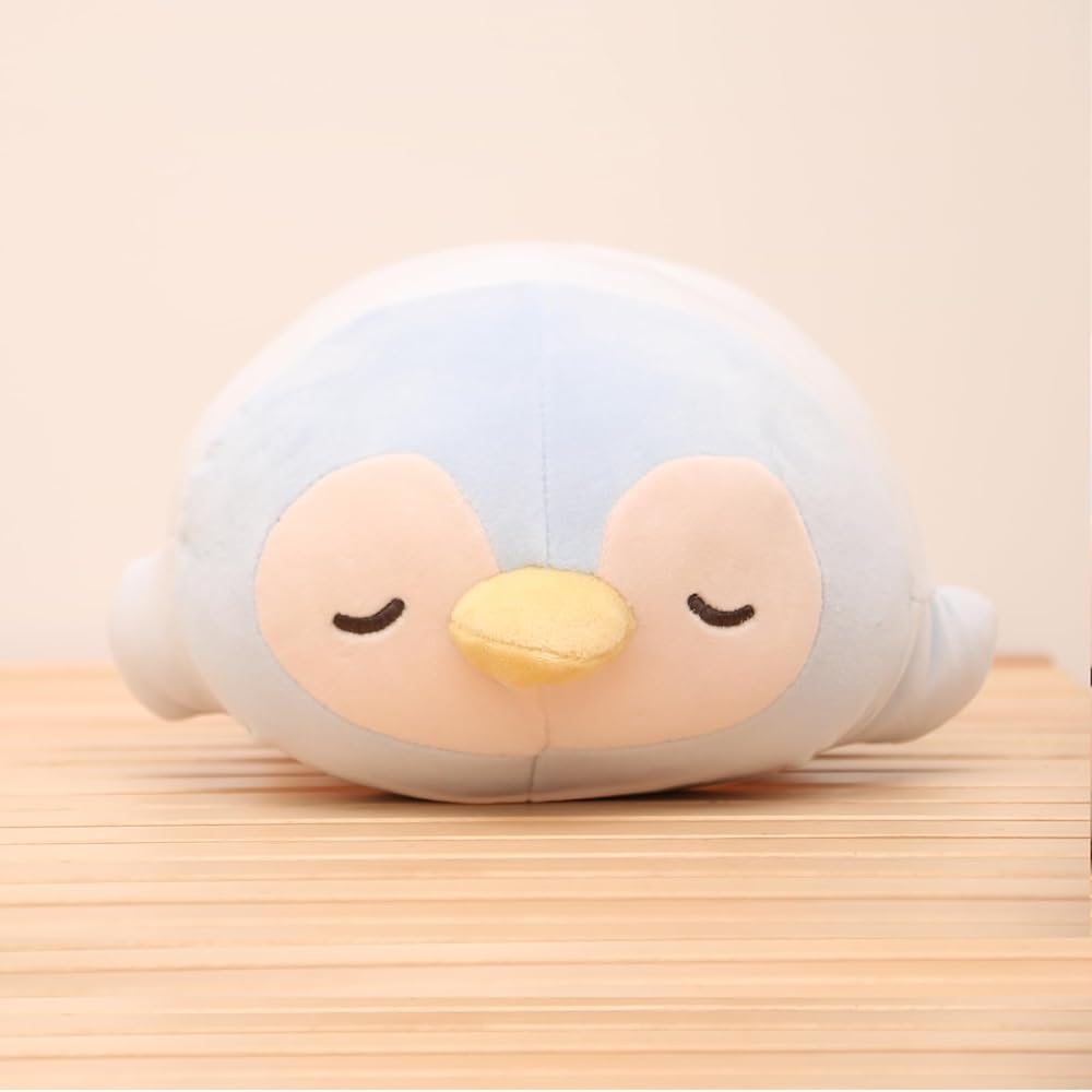Ribuhato Bolster Cushion Polyester Marshmallow Animal Penguin 27cm Soft Plush Pillow