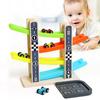 Boy And Girl Gifts Wooden Race Track Car Racer With 4 Cars Toddler Toy