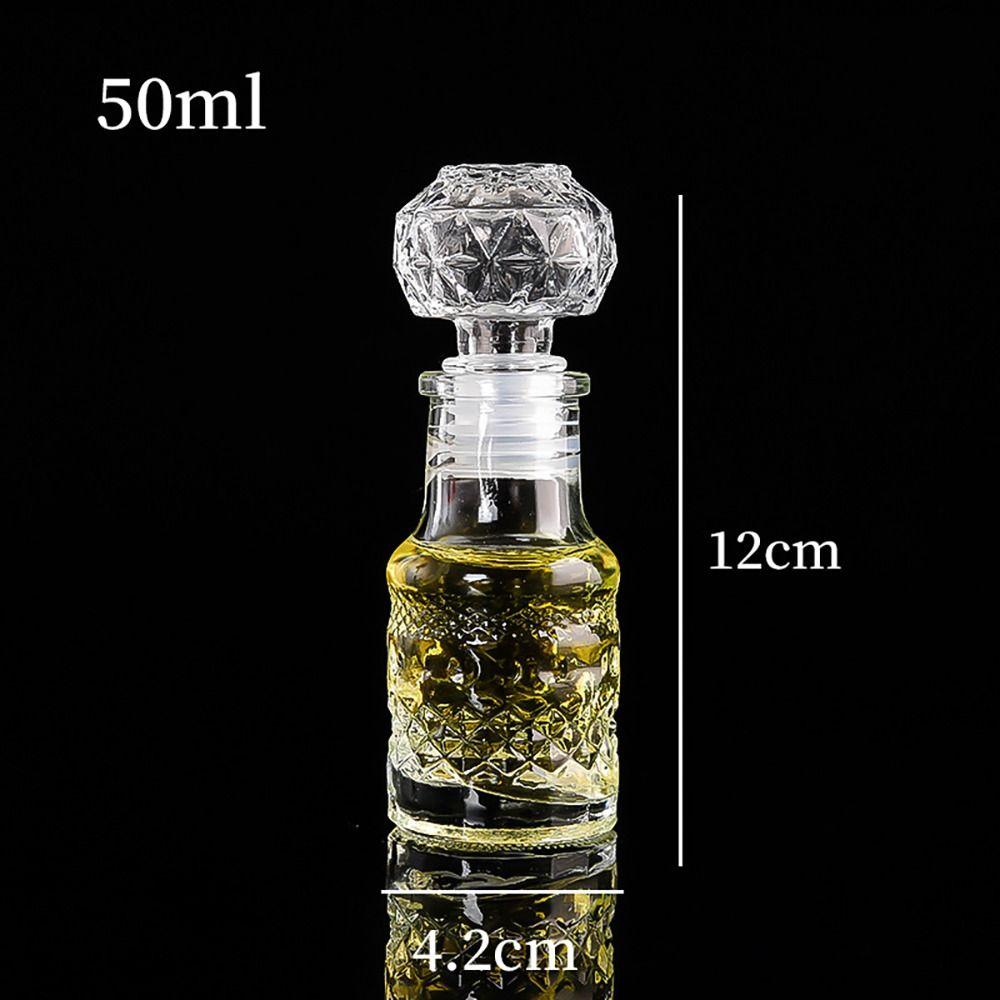 1Pcs Spirit Alcohol Liquor Wine Bottle Transparent Glass Bottle Mini Whiskey Decanter
