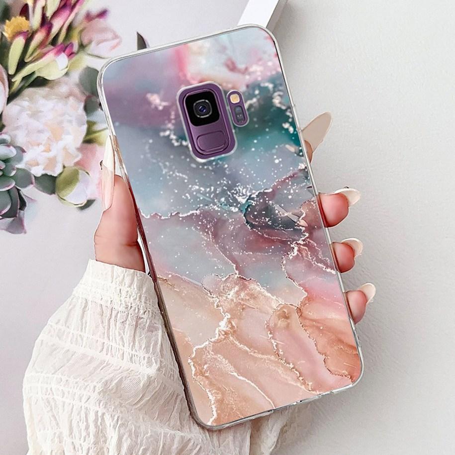 Чехол для Samsung Galaxy S9 SM-G960F Чехол Модный Цветок Мягкий Тонкий Задняя Крышка Для Samsung S9 Plus S 9 GalaxyS9 S9+ SM-G965F Capa