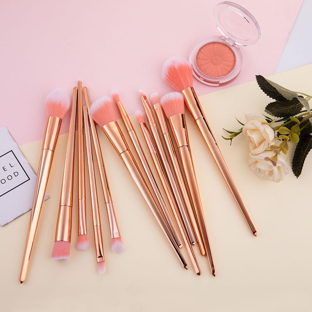 RANCA 12pcs Makeup Brushes Set Powder Foundation Blusher Face Brush Contour Concealer Blush Lip Eyeshadow Eyebrow Cosmetic Tools