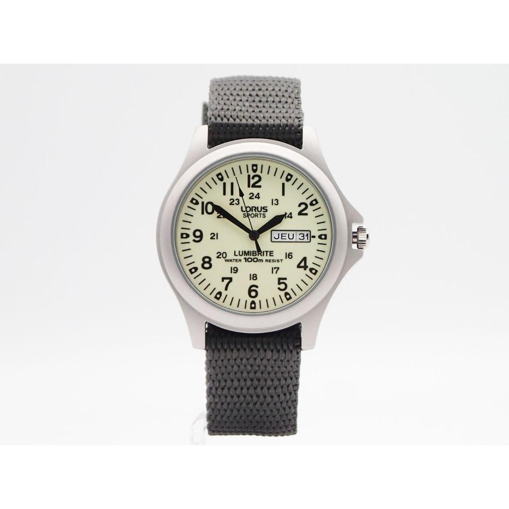 Б/у SEIKO LORUS Кварцевые Часы Lumibrite Темно-серые Военные Часы Seiko LORUS Кварцевые Часы Lumibrite Темно-серые Военные Часы Водонепроницаемость 100м