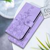 Lily Fower Embossed Flip Leather Case For LG V40 ThinQ/Stylo5/Stylo6/Stylo7/LG Velvet Kickstand Wallet Card Slots Cover for LG K42/K61/K40S/K50/Q60