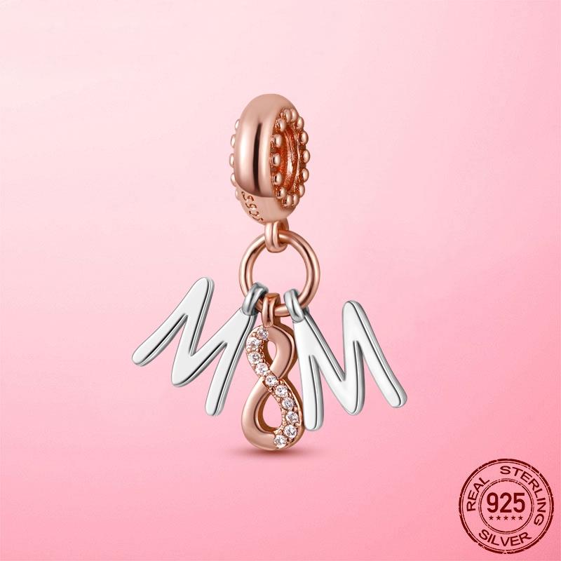 Charm Bead Charms copper Daisy Flower Family Love Infinity Infinite Love Heart Charm Bead Charms Bead Charms Accessories Bracelets Do It Yourself Jewe