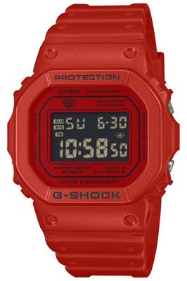 Часы Casio, изготовленные из экологически чистых материалов G-Shock DW-5600RRB-4JF Мужские Красные,