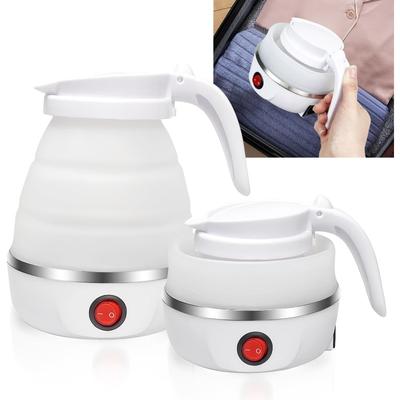1 шт. дорожный складной электрический чайник, портативный чайник с автоматическим отключением, силиконовый чайник для быстрого закипания на 110 В, кипящая вода для кофе и чая