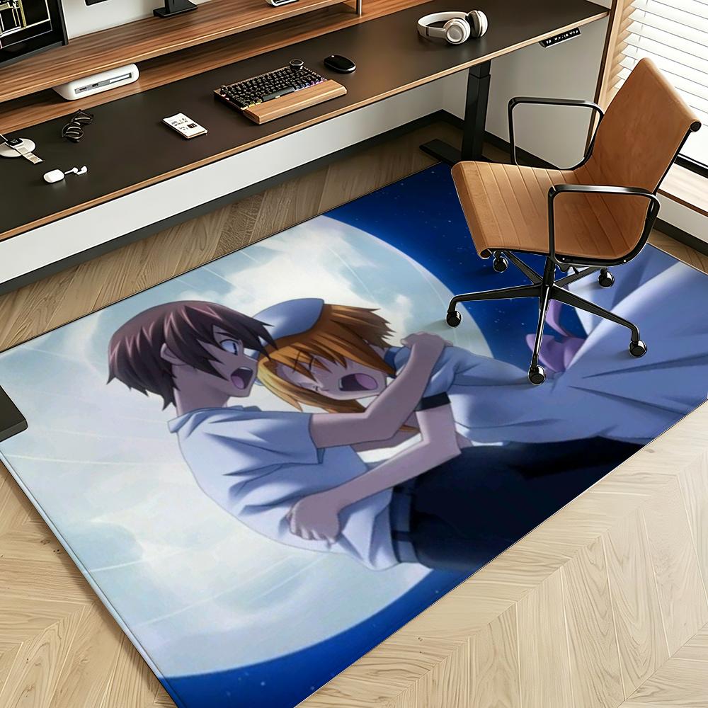 Коврик для пола в стиле аниме H-Higurashi When They Cry, мягкий фланелевый коврик, подходит для прихожих, гостиных, спален и ванных комнат