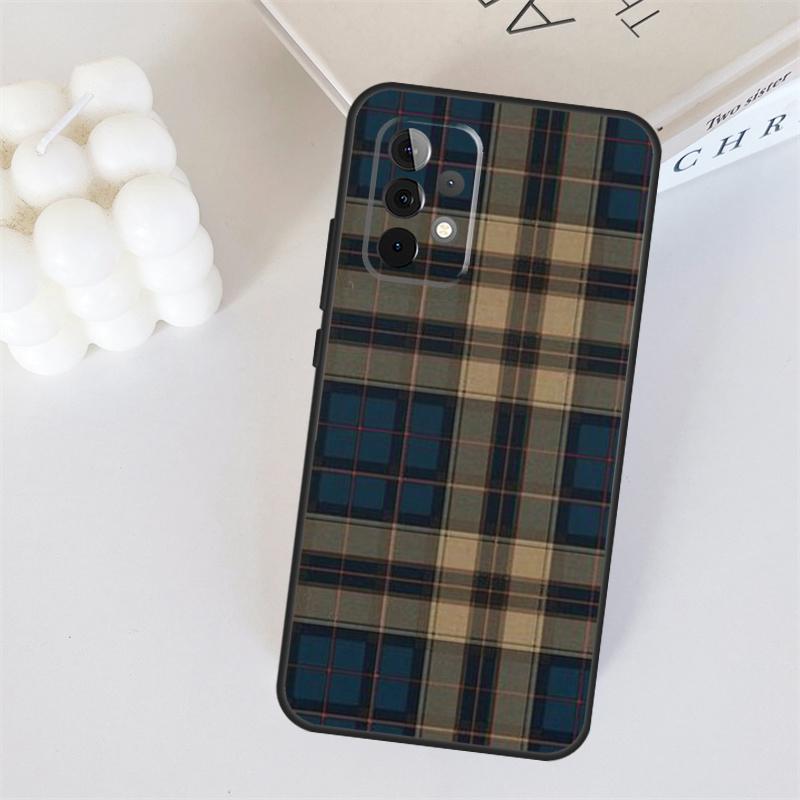 Шотландский Клетчатый Теплый Клетчатый Чехол Для Samsung Galaxy A55 A35 A15 A36 A56 A26 A16 A22 A32 A52 A54 A34 A53 A33 A13 A06 A05