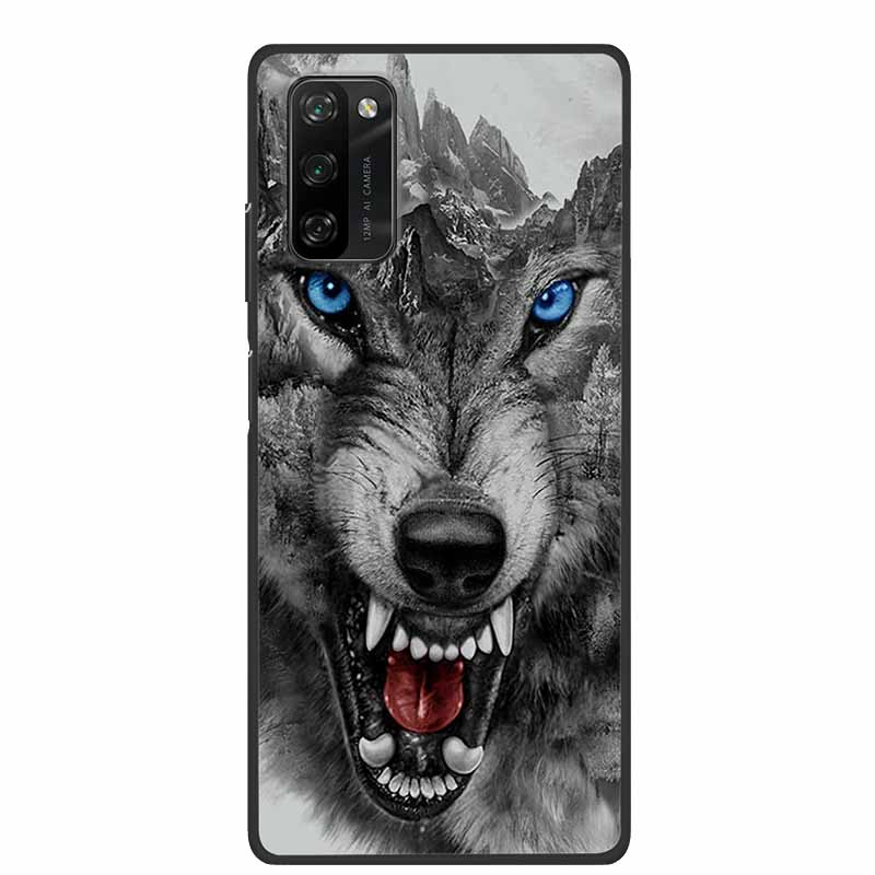 Для Blackview A100 Чехол Животные Мягкий Силикон ТПУ Чехлы для Телефона Задняя Крышка для BlackviewA100 Волк Ударопрочный Защитный Бампер Capa