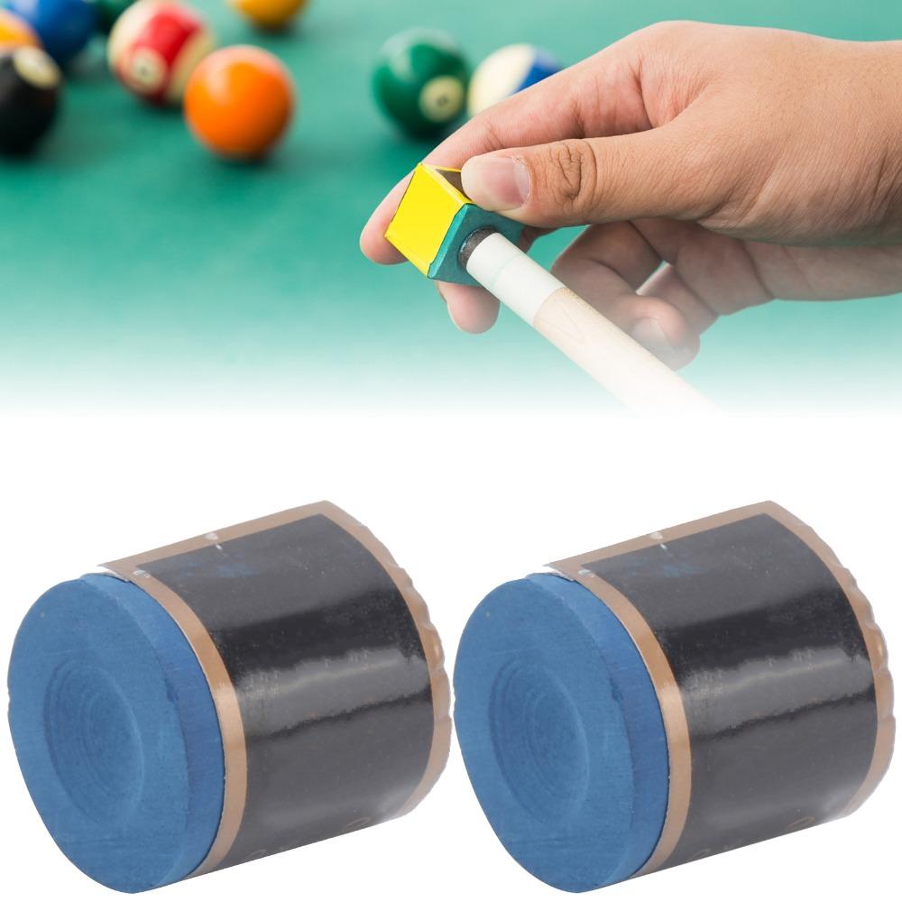 2PCS Wear-Resistant Billiard Cue Tips Non-clumping Pool Cue Chalks  Tournament Use