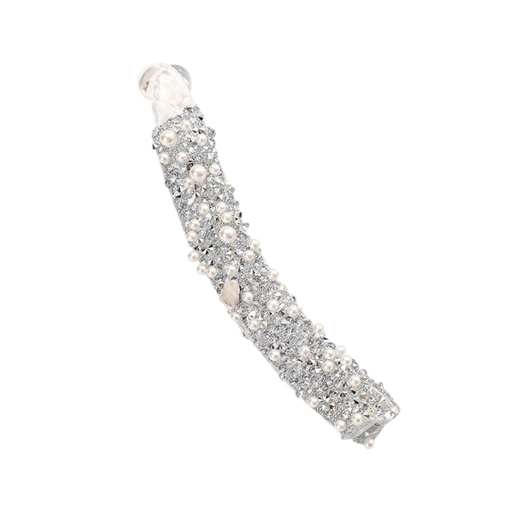 Rhinestone Beads Banana Hair Clips Vintage Fishtail Design Ponytail Holder Hair Decoration For Thick And Fine Hair