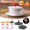 Мультяшная силиконовая крышка для чашки пищевого класса, термостойкая, пыленепроницаемая крышка для кружки, герметичная крышка для чашки, крышка для стеклянной чашки для питья