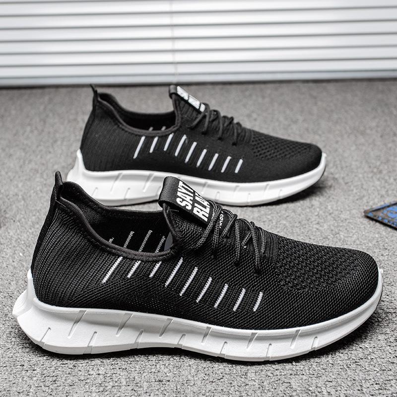 Спортивная обувь Модные дышащие кроссовки для бега на открытом воздухе Повседневные кроссовки с мягкой подошвой Низкие мужские туфли из хлопчатобумажной ткани