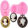 Cameo Picture Frame Silicone Mould Fondant Moulds DIY Sugarcraft Resin Epoxy Mould Chocolate Gumpaste Candy Resin Clay Moulds