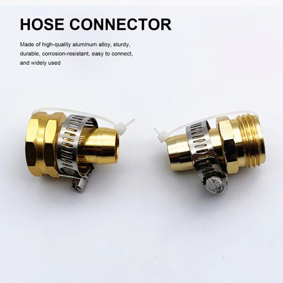 3/4 5/8-дюймовый разъем для садового шланга с зажимами, сверхмощный алюминиевый мужской и женский универсальный переходник для шланга для полива растений и цветов, товары для дома