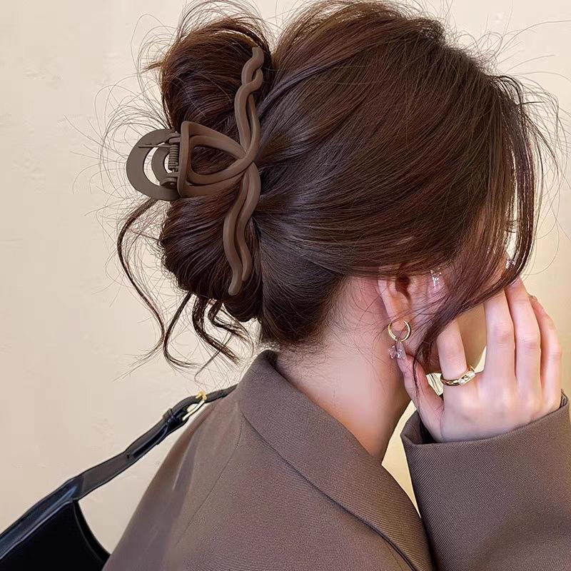 Корейская ретро большая заколка-краб для густых волос - Заколка-краб для волос высокого класса для прически пучок 2025