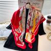 New 90*90cm Scarf Chroma Saw Puzzle Silk Scarf Women Luxury Shawl Fashion Wrap Soft Neckerchife Hairband Ribbon Foulard Headband