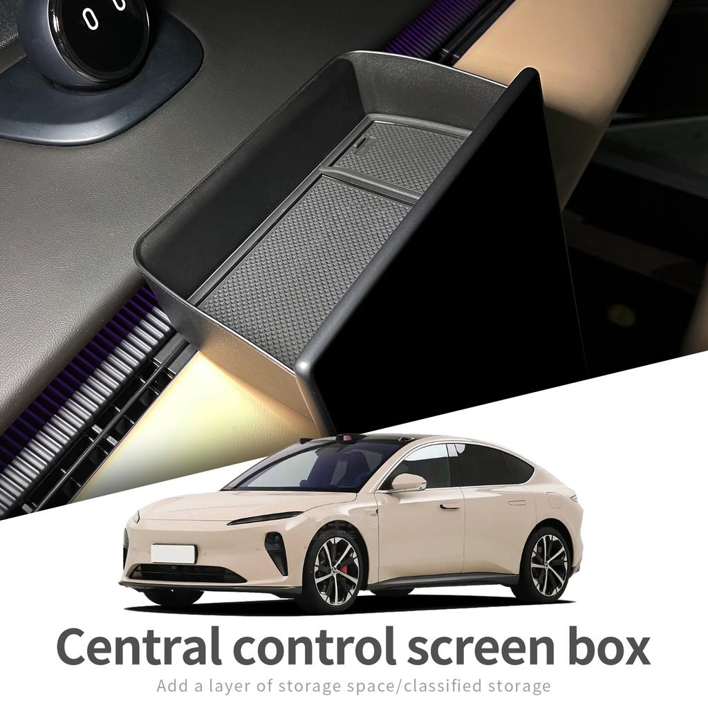 Для NIO ET5 2025 2025 2025 Подставка для приборной панели автомобиля Центральная консоль Скрытый ящик для хранения позади экрана Уборка ABS Черный