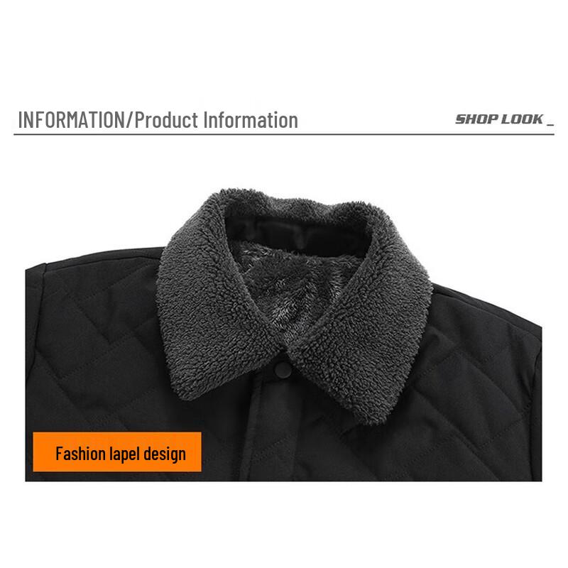 ROMON Men's Fleece-Lined Padded Jacket