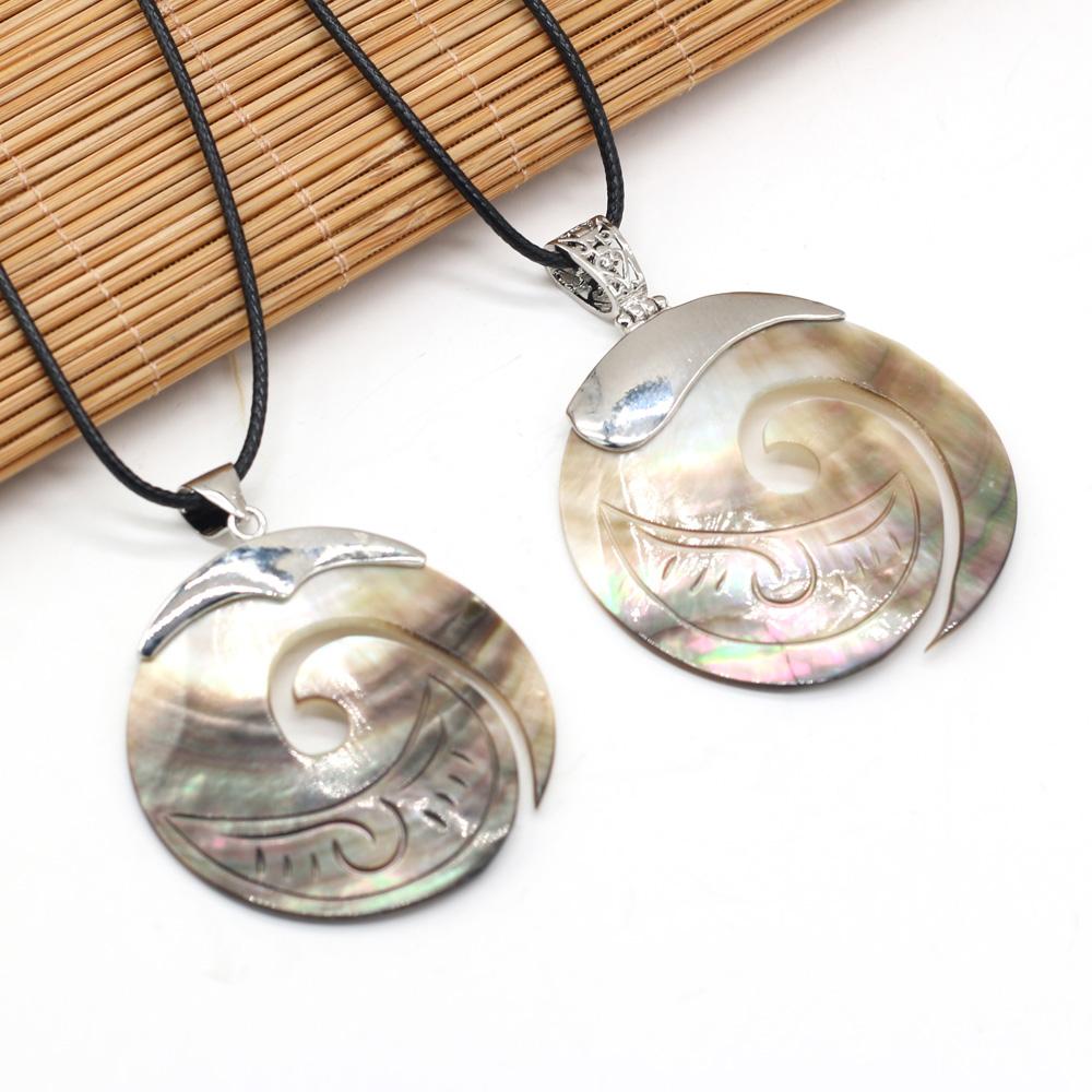 1 шт. в партии, ожерелье из сплава с натуральными ракушками, кулон с веревочной цепочкой, ожерелья для женщин и мужчин, ювелирные изделия, колье, рождественские подарки, хит продаж