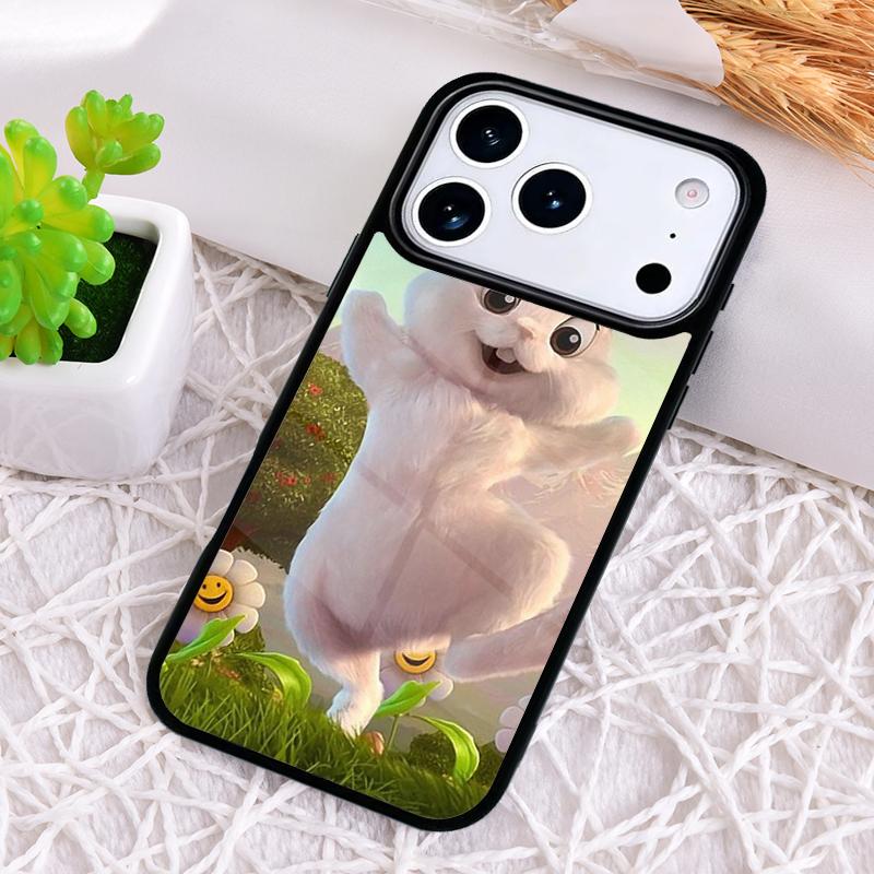 Мультяшный чехол-кролик для iPhone 17 Air 16 15 11 12 14 13 Pro Max Ударопрочный чехол